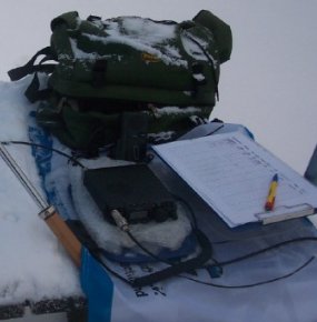 eingeschneites Equipment
