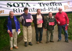 Teilnehmer zum SOTA Treffen aus NRW, HE, BW, SX und RLP
