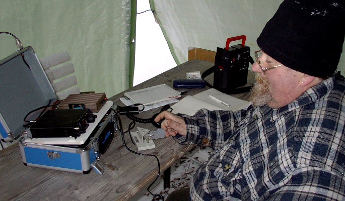 Klaus, DL5ZL bei einer SOTA Winteraktivierung