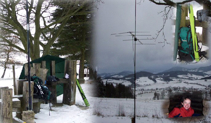 DH3ZK und Heike bei der SOTA Winteraktivierung ...